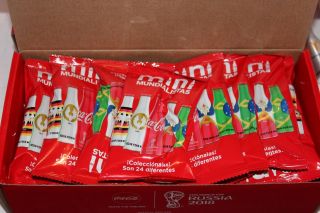 Coca Cola Mini Mundialistas World Cup Russia 2018 Complete Set Of 24 Bags
