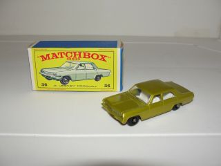 Lesney Matchbox Series No 36 Opel Diplomat With Box