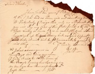 1765,  Bush Town,  Maryland,  merchant John L.  Webster,  letters to Wharton, 2