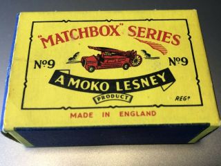 Matchbox Series No.  9 SA Moko Lesney Product Dennis Fire Engine - 2