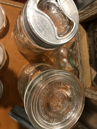 Vintage Antique Glass Jars Lids Baby Bittle Presto Ball Perfect Hormel Pepsi 5