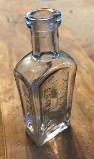 Vintage Davis & Miller Baltimore Flavoring Extract Bottle 4 1/8 " Partial Label