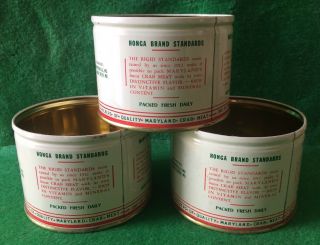 Honga Brand Seafood Crab Meat Oyster Tin Can Cambridge MD White & Nelson Indian 4