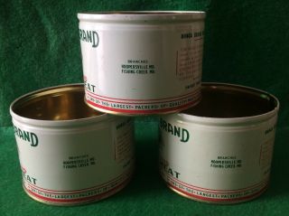 Honga Brand Seafood Crab Meat Oyster Tin Can Cambridge MD White & Nelson Indian 5