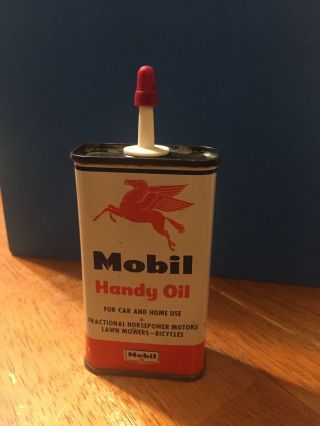 Mobil Handy Oil Can Socony Oiler Authentic Vtg 1950 
