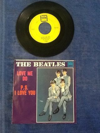 The Beatles Love Me Do (tollie 45 Rpm & Picture Sleeve)