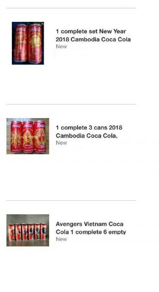 11 Empty Cans 330ml Open Small On Top,  Coca Cola From Cambodia,  Vietnam