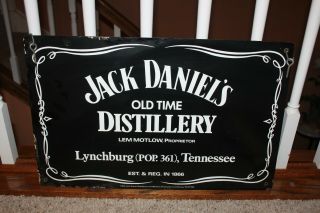 Vintage 1992 Jack Daniels Double Sided Metal Sign -