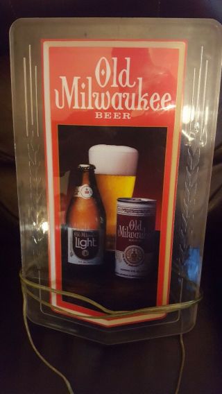Vintage Old Milwaukee Beer Lighted Tavern/bar Sign.  Old Stock