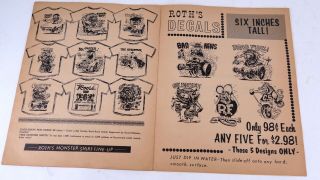 1963 Big Daddy Roth & Mouse Rat Fink Monster T Shirt Catalogs 8