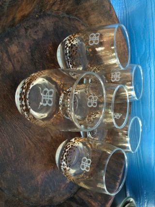 Baileys - Irish Cream Gold Dot Confetti Low/high Ball Rocks Glasses Set Of 6