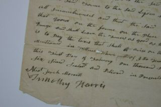 Colonial Early Statehood 1700 ' s letters Documents Morrill Surname Vermont MA 5