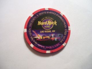 Hard Rock Hotel Casino $5 Casino Chip 1997 Christmas Hotel