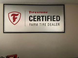 Firestone Farm Tire Dealer Metal Sign 24x12