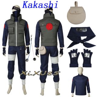 Hot Anime Naruto Kakashi Hatake Cosplay Costume Vest Only Customzie Halloween