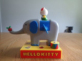 Vintage Hello Kitty Sanrio " Elephant With Music " Wind Up Musical Toy.