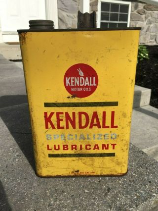 Vintage Kendall Motor Oil 1 Gallon Can Pa Oil
