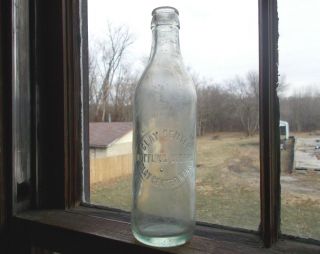 Clay Center,  Kansas Bottling Hand Blown Crown Top Soda Bottle