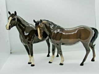 Royal Doulton Porcelain Horse Pair Vintage Male & Female