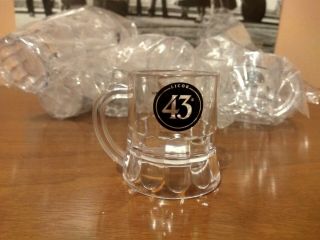 Set Of 5 Licor 43 Beer Mug Shot Glasses Embossed Bottom 5 To A Bag