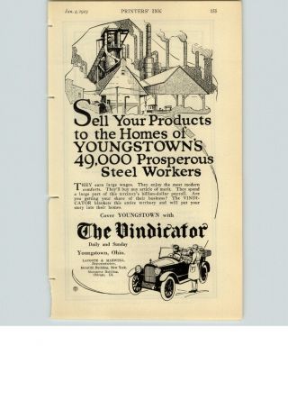 1923 Paper Ad Newspaper Vindicator Youngstown Ohio Mergenthaler Linotype Company