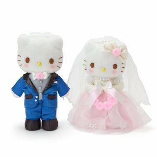 Sanrio Hello Kitty & Deer Daniel Plush Doll Set (wedding) With Tracking Japan