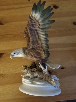 1979 Masterpiece Porcelain Bald Eagle By Homco (12 " Tall) -