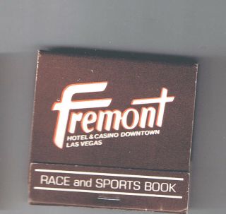 Hotel Fremont Casino Race & Sports Book Vintage Brown Matchbook Las Vegas