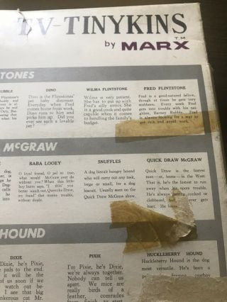 MARX TV - TINYKINS 34 PC Boxed SET Flintstones Top Cat Yogi Bear Quick Draw Huckle 7