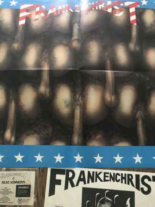 Dead Kennedys LP Frankenchrist with BANNED POSTER H.  R.  GIGER 1985 Rare 2