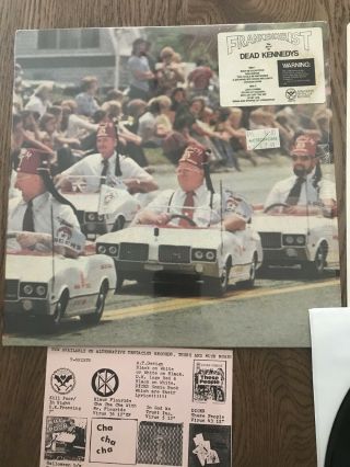 Dead Kennedys LP Frankenchrist with BANNED POSTER H.  R.  GIGER 1985 Rare 4
