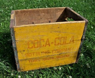 Vintage Wooden Coca Cola Bottling Company Seltzer Crate Terre Haute,  Indiana
