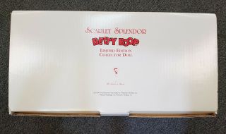 2004 Danbury Betty Boop Doll Limited Edition Scarlet Splendor 15 "
