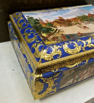 Vintage Large Collectible Tin Box E.  OTTO SCHMIDT COOKIES GERMANY 16  X12 ' 3