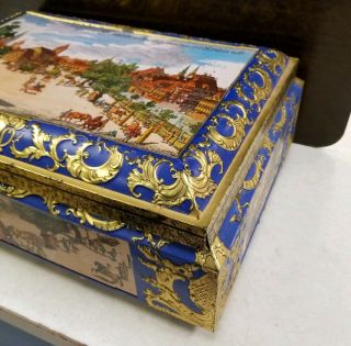 Vintage Large Collectible Tin Box E.  OTTO SCHMIDT COOKIES GERMANY 16  X12 ' 4