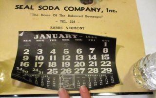 WW2 1944 Seal Soda Company Advertising Calendar Angel of Mercy Red Cross VT RARE 6