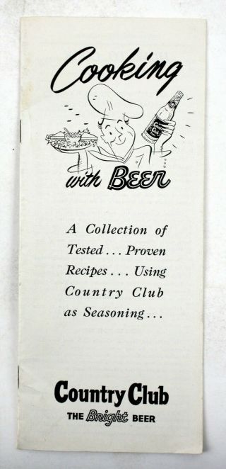 Goetz Country Club Beer Recipe Pamphlet Chocolate Beer Cake Scarce 1940 