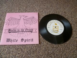 White Spirit Backs To The Grind 7 " Vinyl Single Picture Sleeve Nwobhm 1980 Metal