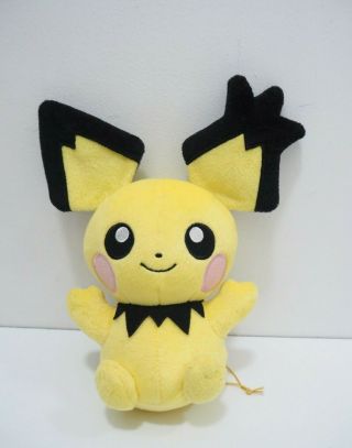 Pichu Spiky Ear Pokemon Takara Tomy 9 " Plush Toy Doll Japan Pikachu