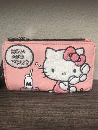Loungefly Sanrio Hello Kitty Pink Plush Wallet / Coin Purse Bag