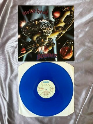 Motorhead - " Bomber " Blue Vinyl Lp - Rare 1979 Bronze Records Uk - Bron 523