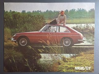 1966 Mg Mgb/gt Sports Sedan Showroom Sales Sheet / Brochure Rare Awesome L@@k