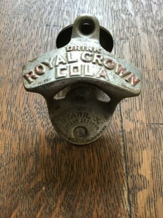 Vintage Drink Royal Crown Cola Starr X Wall Mount Bottle Opener Made in USA 2