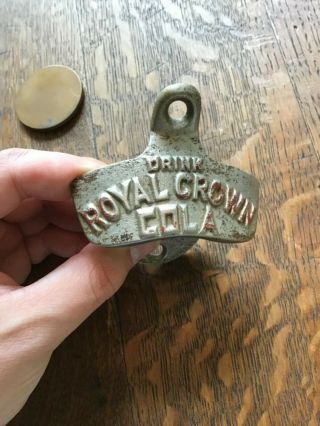 Vintage Drink Royal Crown Cola Starr X Wall Mount Bottle Opener Made in USA 6