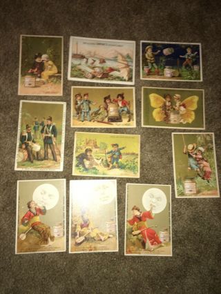 11 Antique Liebig Company’s Extract Of Meat Trading Cards
