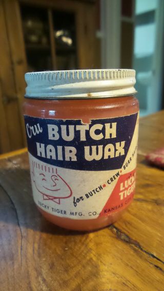 Vintage Cru Butch Hair Wax Lucky Tiger Mfg Co.  Butch,  Crew,  Burr Haircuts