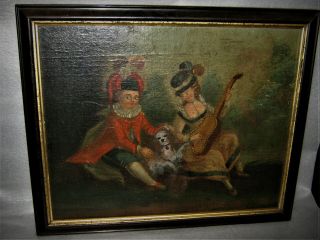 RARE 18th CENTURY FRENCH SCHOOL FRAMED OIL PAINTING ON CANVAS - - 23 