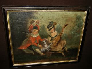RARE 18th CENTURY FRENCH SCHOOL FRAMED OIL PAINTING ON CANVAS - - 23 