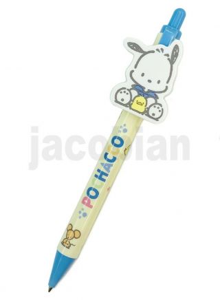 Pochacco Sanrio Ballpoint Pen With Plate Top Blue Ink W/ Tracking No.