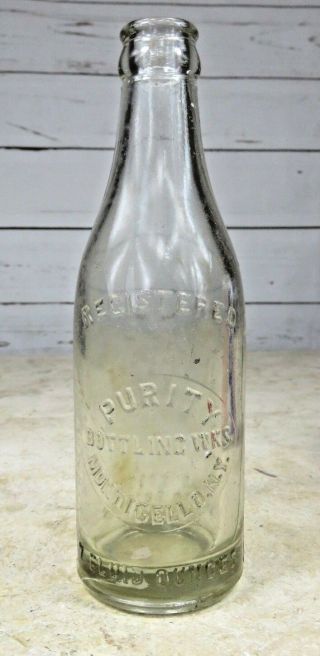 Only Known Purity Bottling Wks Early 7oz 19 Antique Monticello Ny